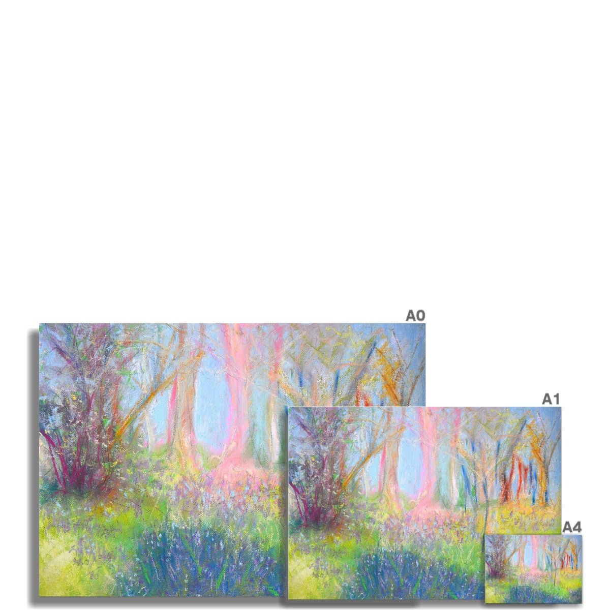 Bluebells in Fullarton Woods Troon Scotland Art Print - Milla Crann