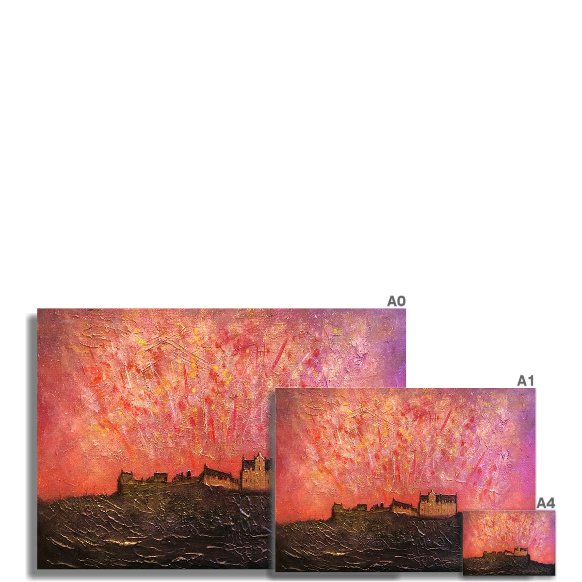 Edinburgh Castle Fireworks Scotland Art Print - Kevin Hunter