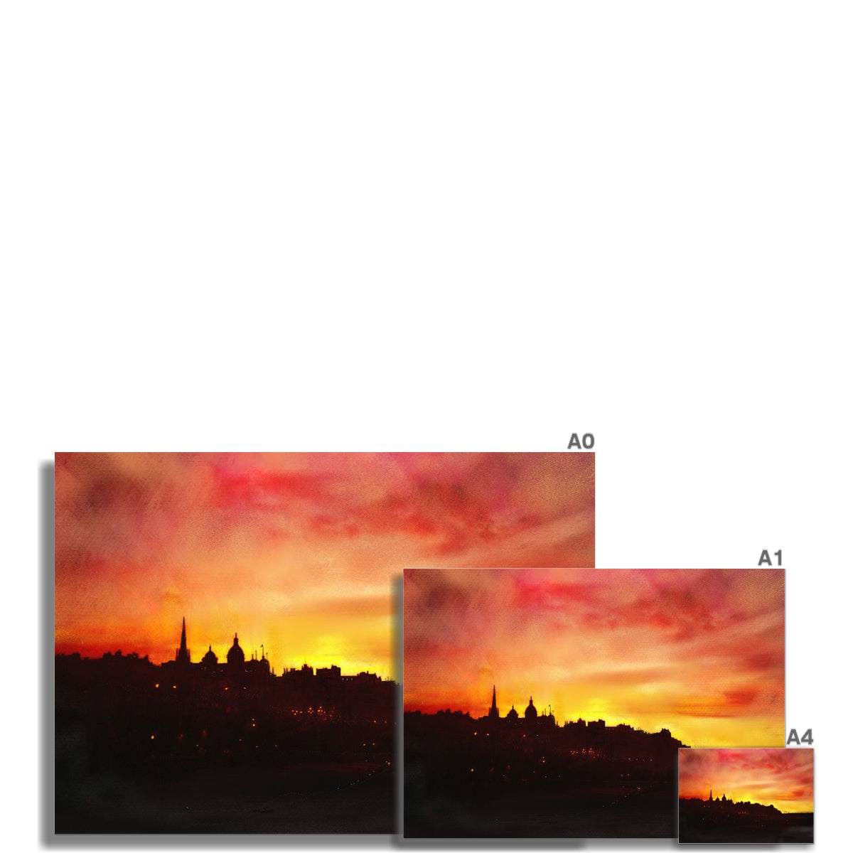 Edinburgh Sunset Scotland Art Print - Kevin Hunter