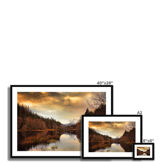 Glencoe Lochan Dusk Framed & Mounted Print - Kevin Hunter