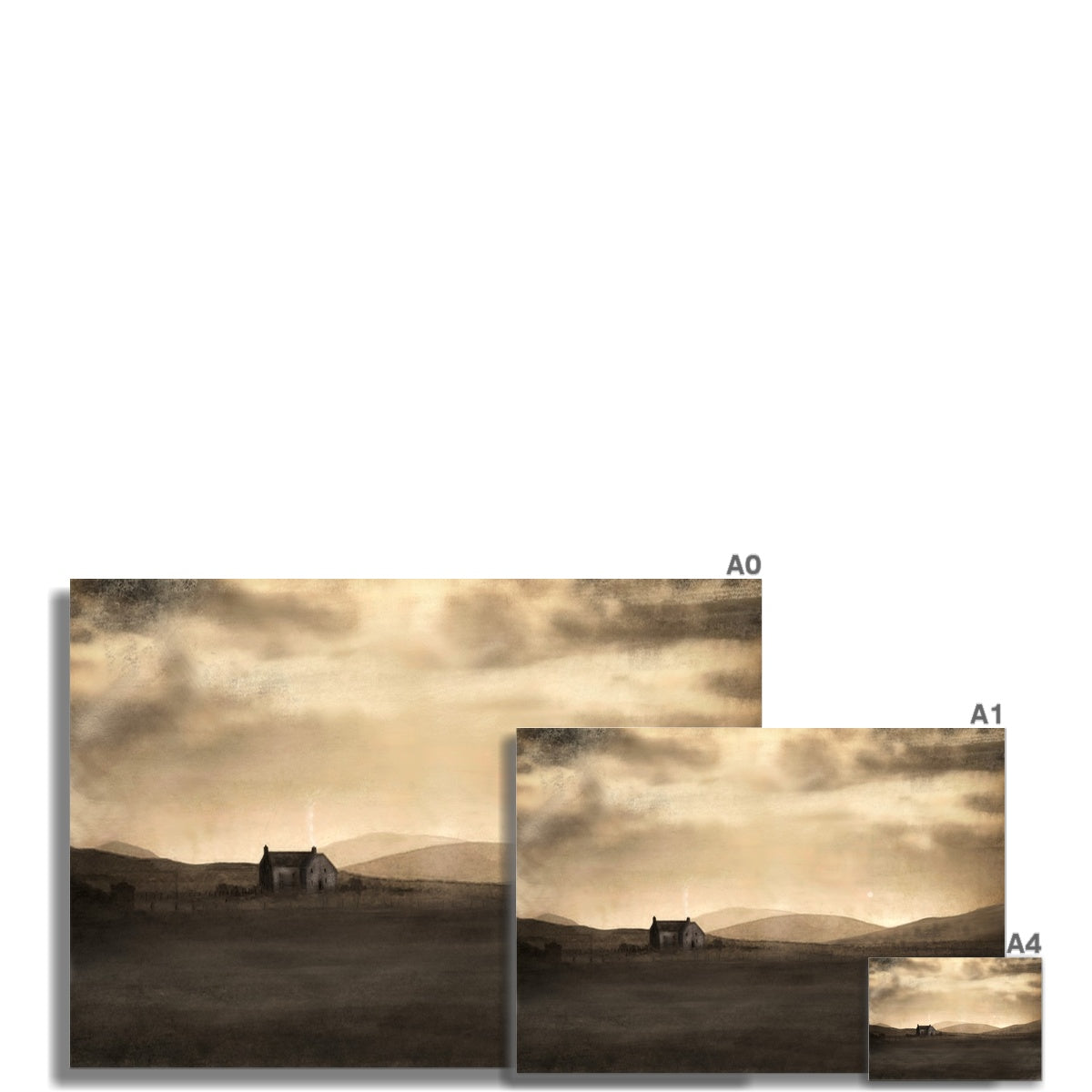 A Moonlit Croft Scotland Art Print - Kevin Hunter