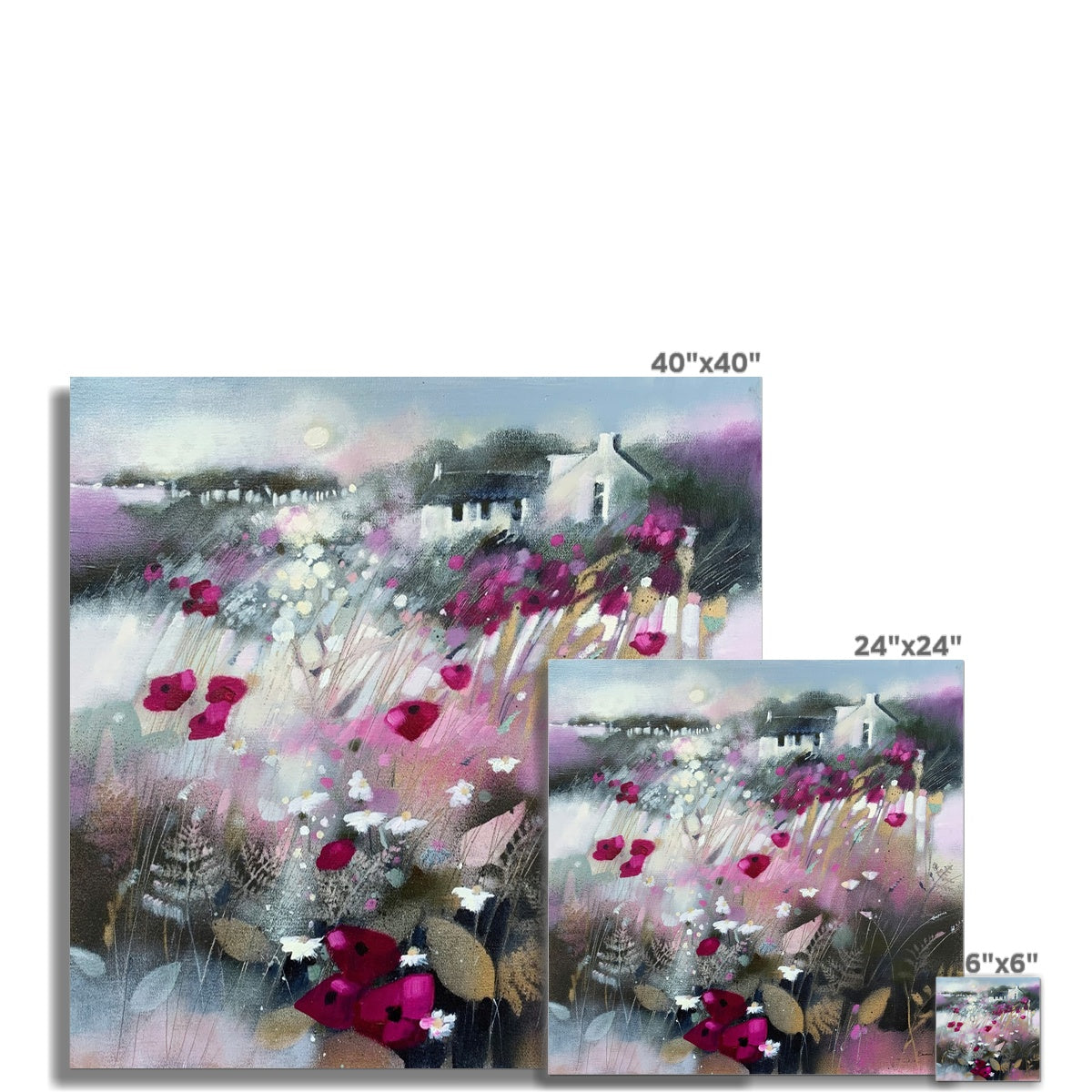 Perthshire Poppies in Pink Scotland Art Print - Emma S Davis