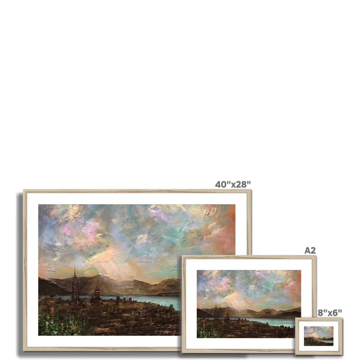Angels Fingers Over Greenock Framed & Mounted Print - Kevin Hunter