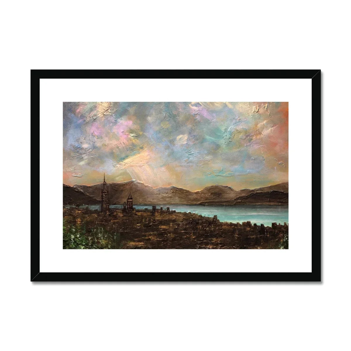 Angels Fingers Over Greenock Framed & Mounted Print - Kevin Hunter