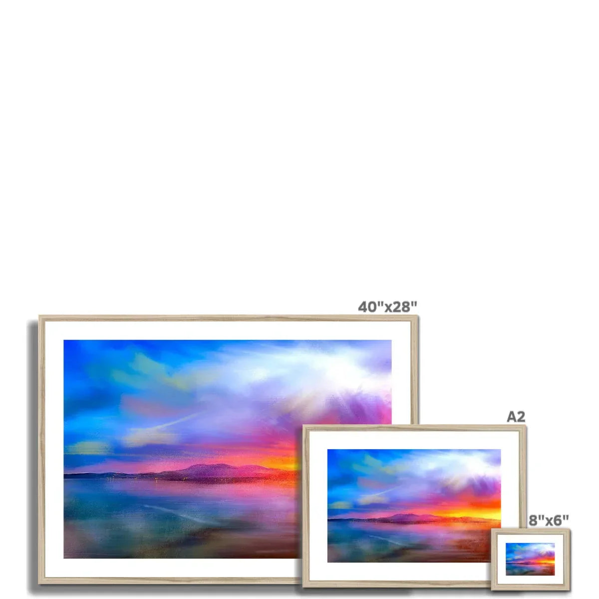 Arran Sunset Framed & Mounted Print - Kevin Hunter