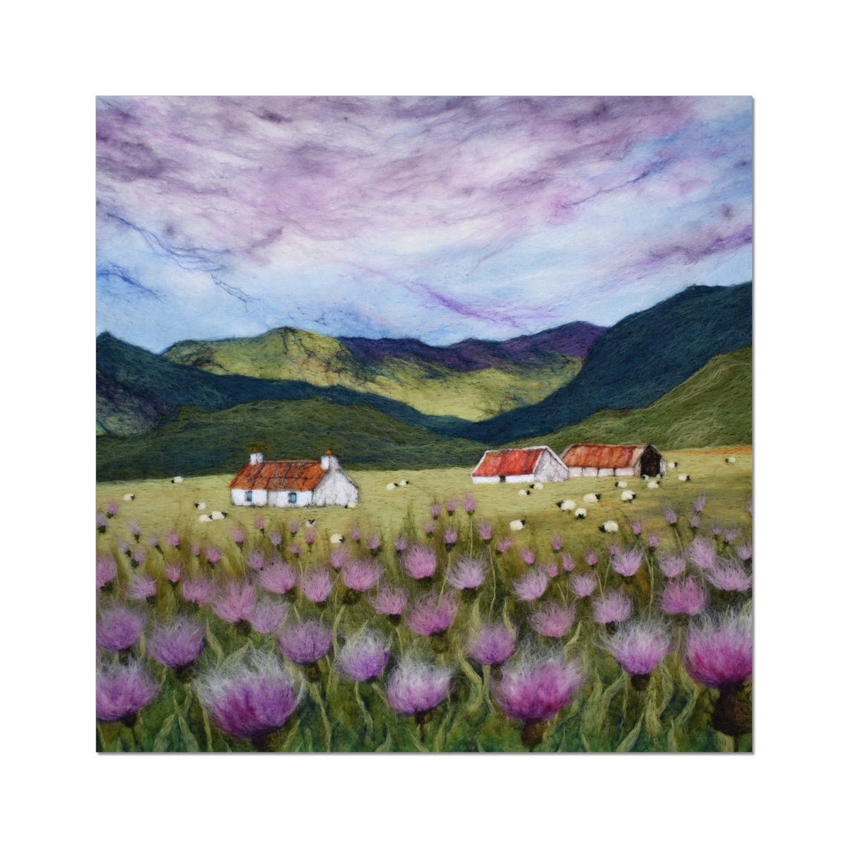Athnamulloch Thistles Scotland Art Print - Karen Price