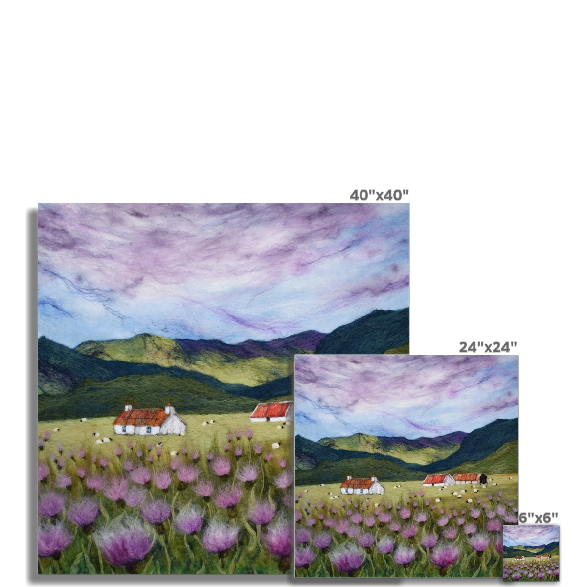 Athnamulloch Thistles Scotland Art Print - Karen Price