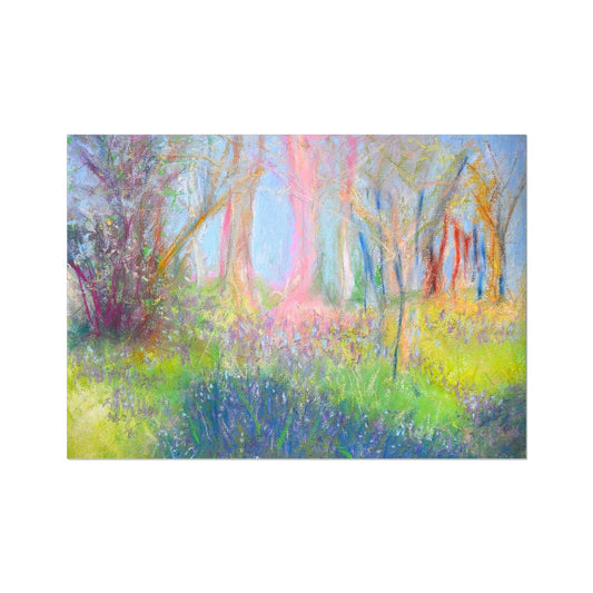 Bluebells in Fullarton Woods Troon Scotland Art Print - Milla Crann