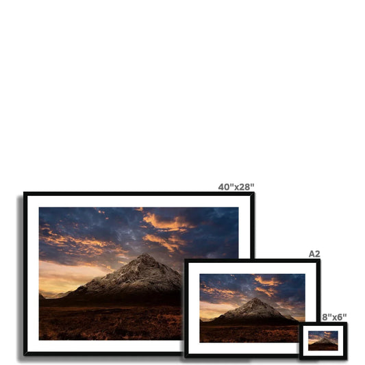 Buachaille Etive Mor Dusk Framed & Mounted Print - Kevin Hunter