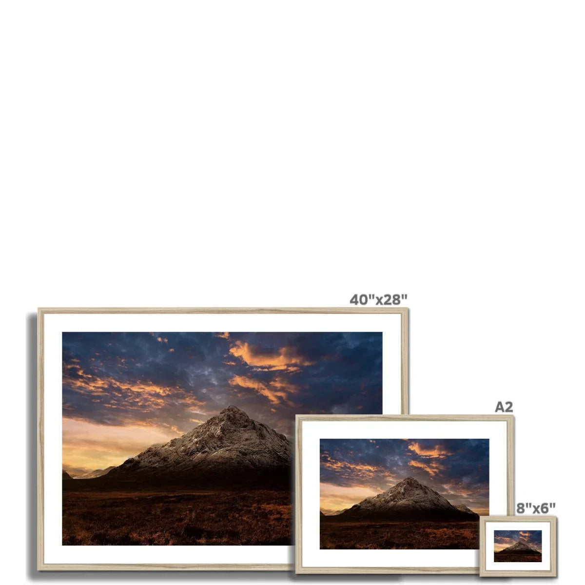 Buachaille Etive Mor Dusk Framed & Mounted Print - Kevin Hunter