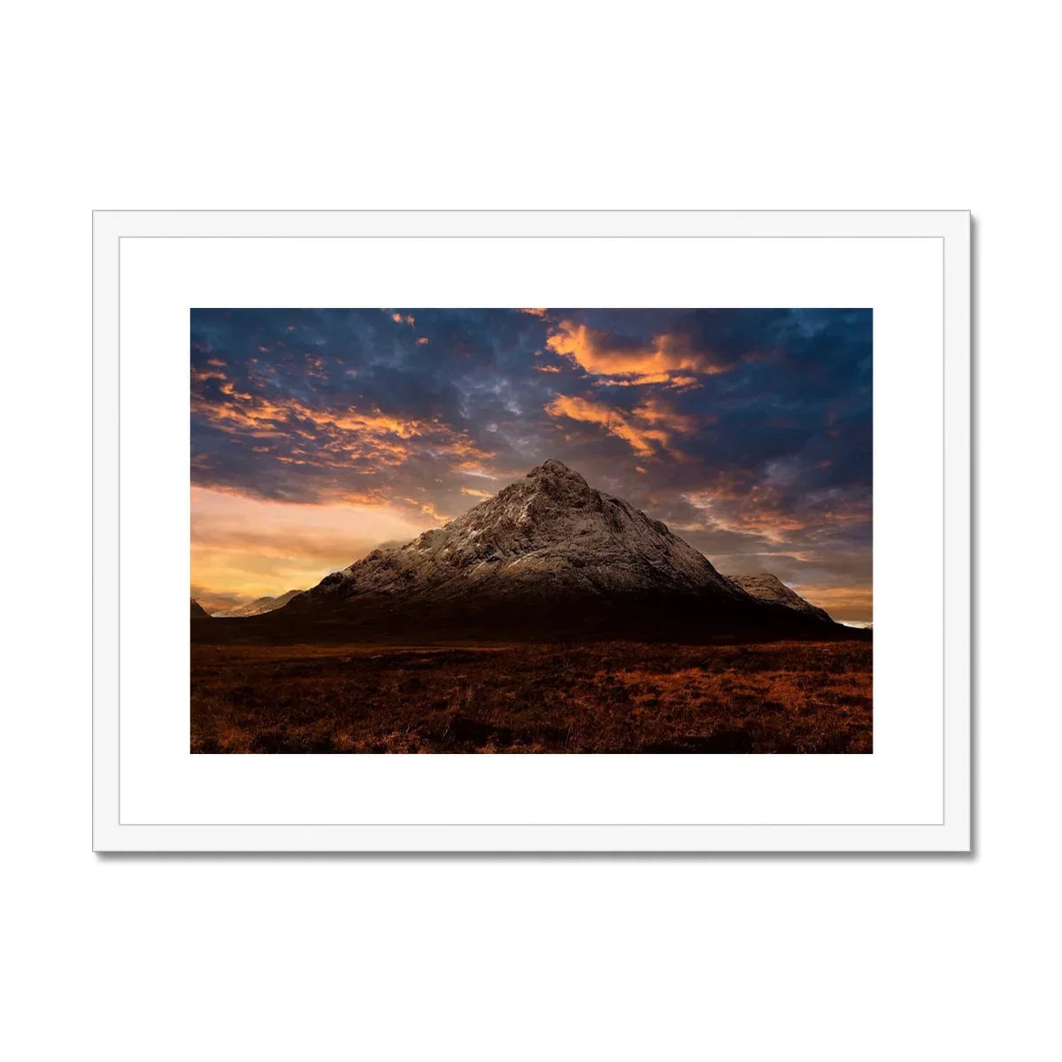 Buachaille Etive Mor Dusk Framed & Mounted Print - Kevin Hunter