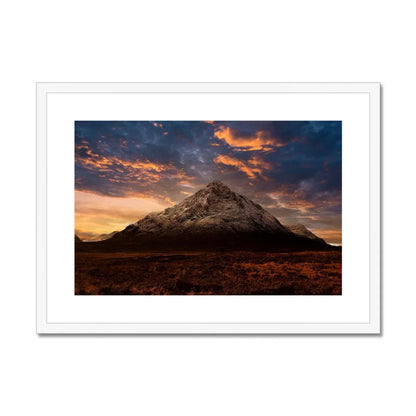 Buachaille Etive Mor Dusk Framed & Mounted Print - Kevin Hunter