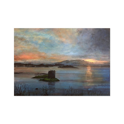 Castle Stalker Twilight Scotland Art Print - Kevin Hunter