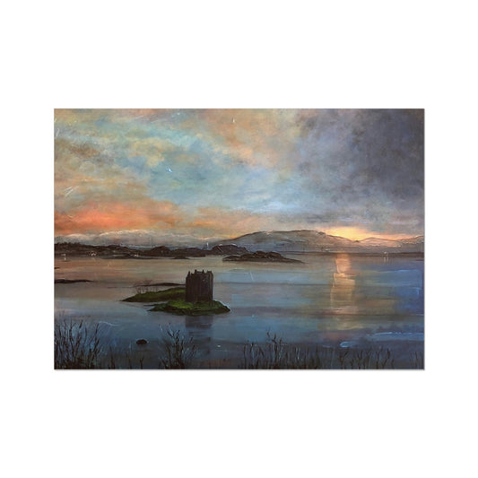 Castle Stalker Twilight Scotland Art Print - Kevin Hunter
