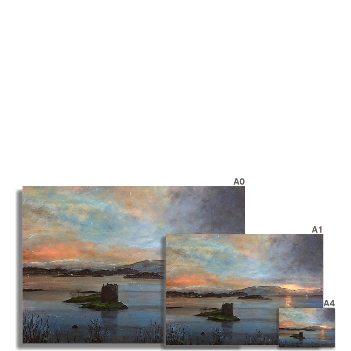 Castle Stalker Twilight Scotland Art Print - Kevin Hunter