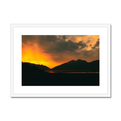 Deep Loch Leven Sunset Framed & Mounted Print - Kevin Hunter