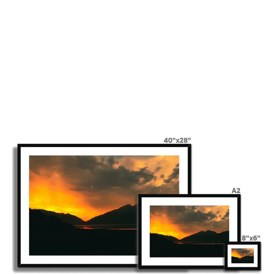 Deep Loch Leven Sunset Framed & Mounted Print - Kevin Hunter
