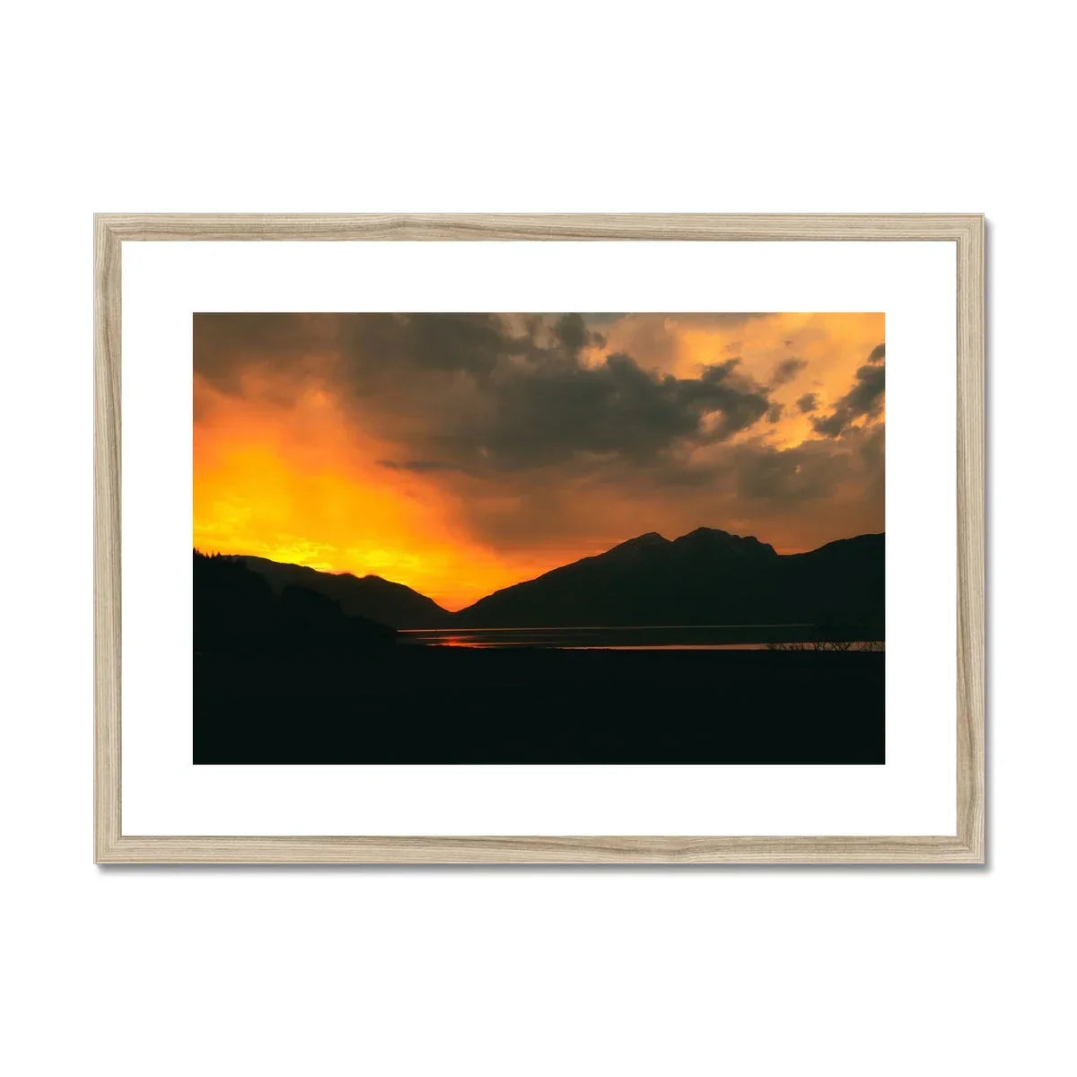Deep Loch Leven Sunset Framed & Mounted Print - Kevin Hunter