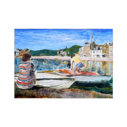 Dinghies Newton Bay Millport Isle of Cumbrae Scotland Art Print - Milla Crann