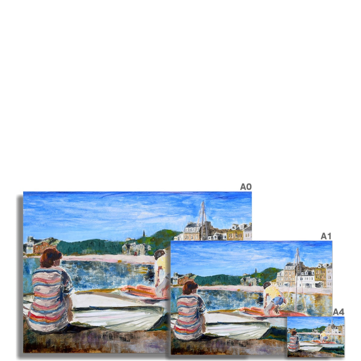 Dinghies Newton Bay Millport Isle of Cumbrae Scotland Art Print - Milla Crann