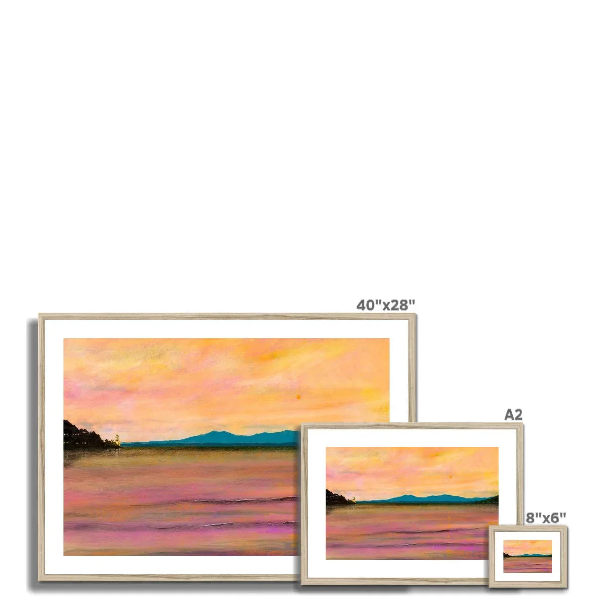 Dusk Over Arran & The Cloch Framed Mounted Print - Kevin Hunter