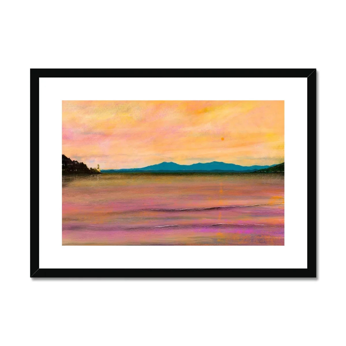 Dusk Over Arran & The Cloch Framed Mounted Print - Kevin Hunter