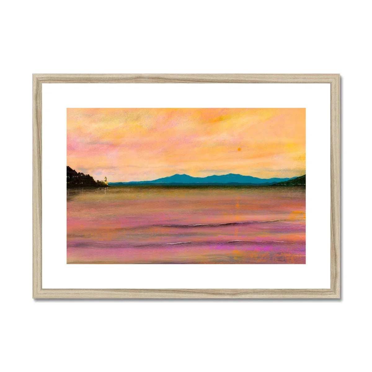 Dusk Over Arran & The Cloch Framed Mounted Print - Kevin Hunter