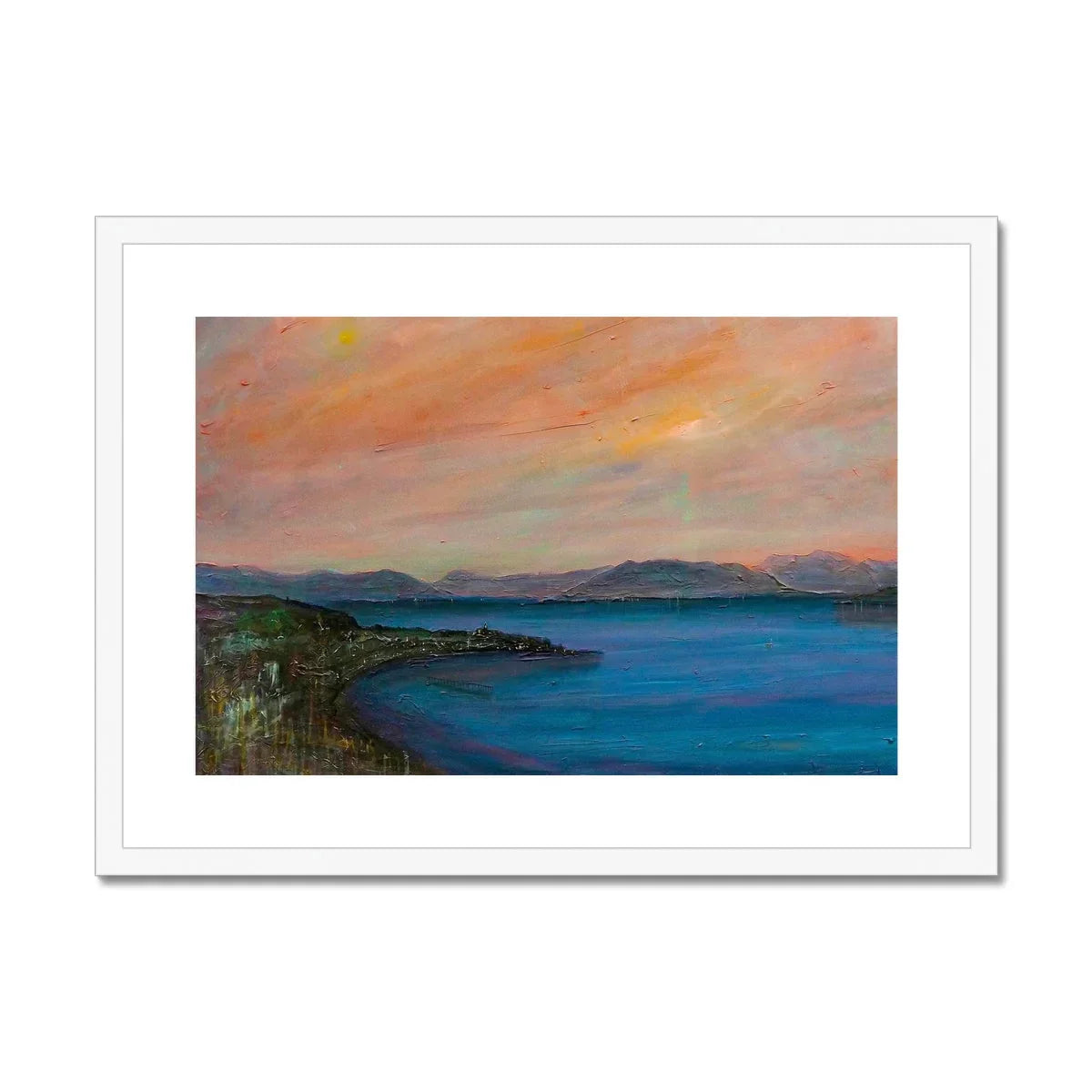 Dusk Over Gourock Framed & Mounted Print - Kevin Hunter