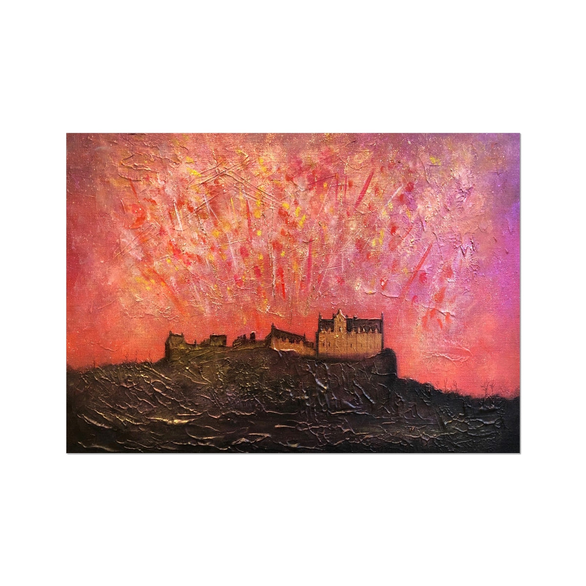 Edinburgh Castle Fireworks Scotland Art Print - Kevin Hunter