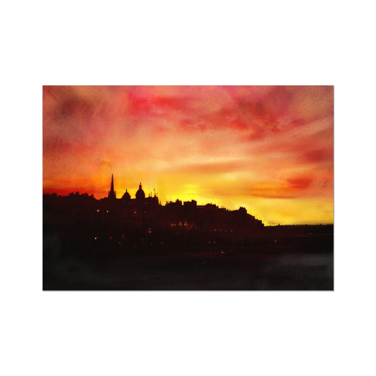 Edinburgh Sunset Scotland Art Print - Kevin Hunter
