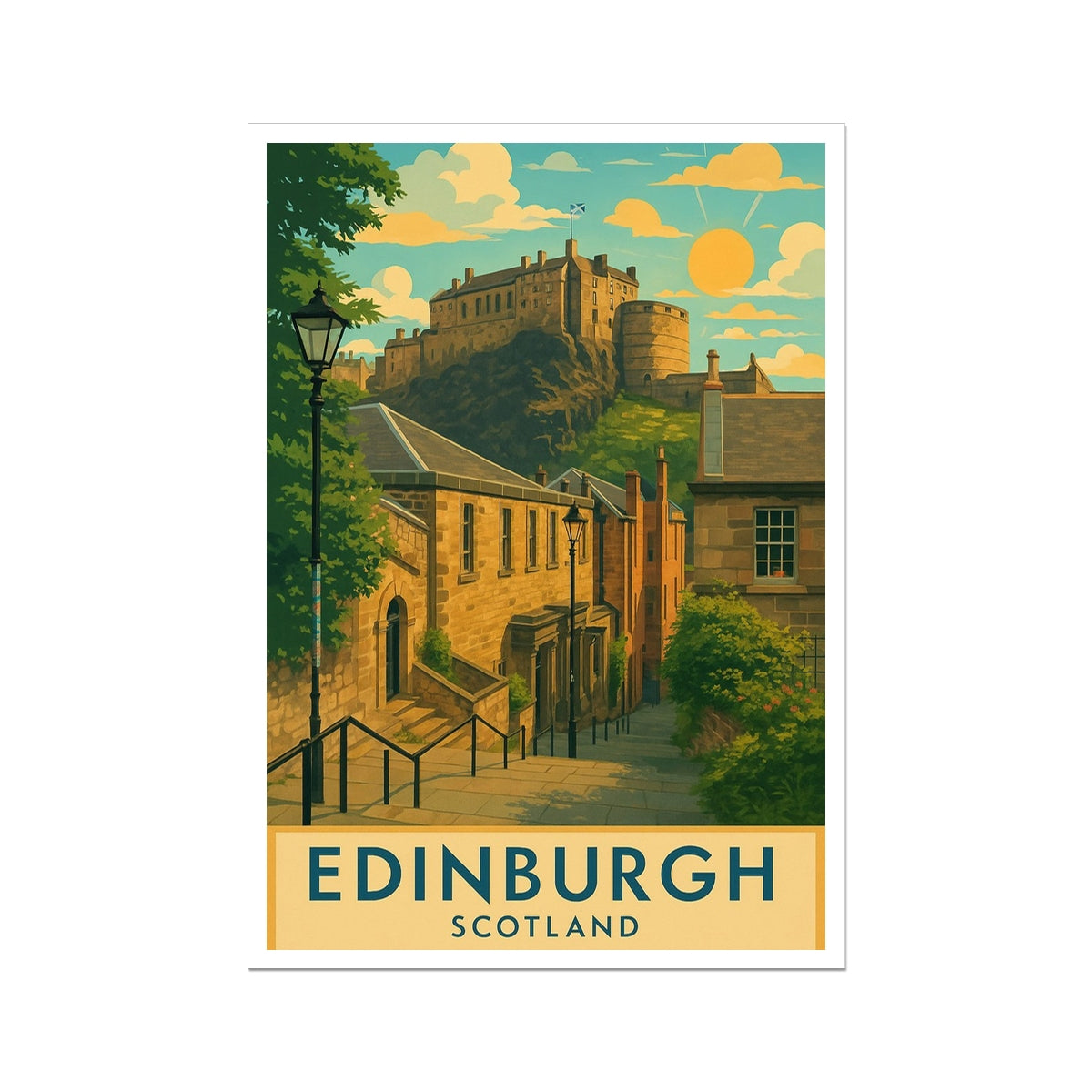 Edinburgh Vennel Scotland Art Print - Stephen Henry