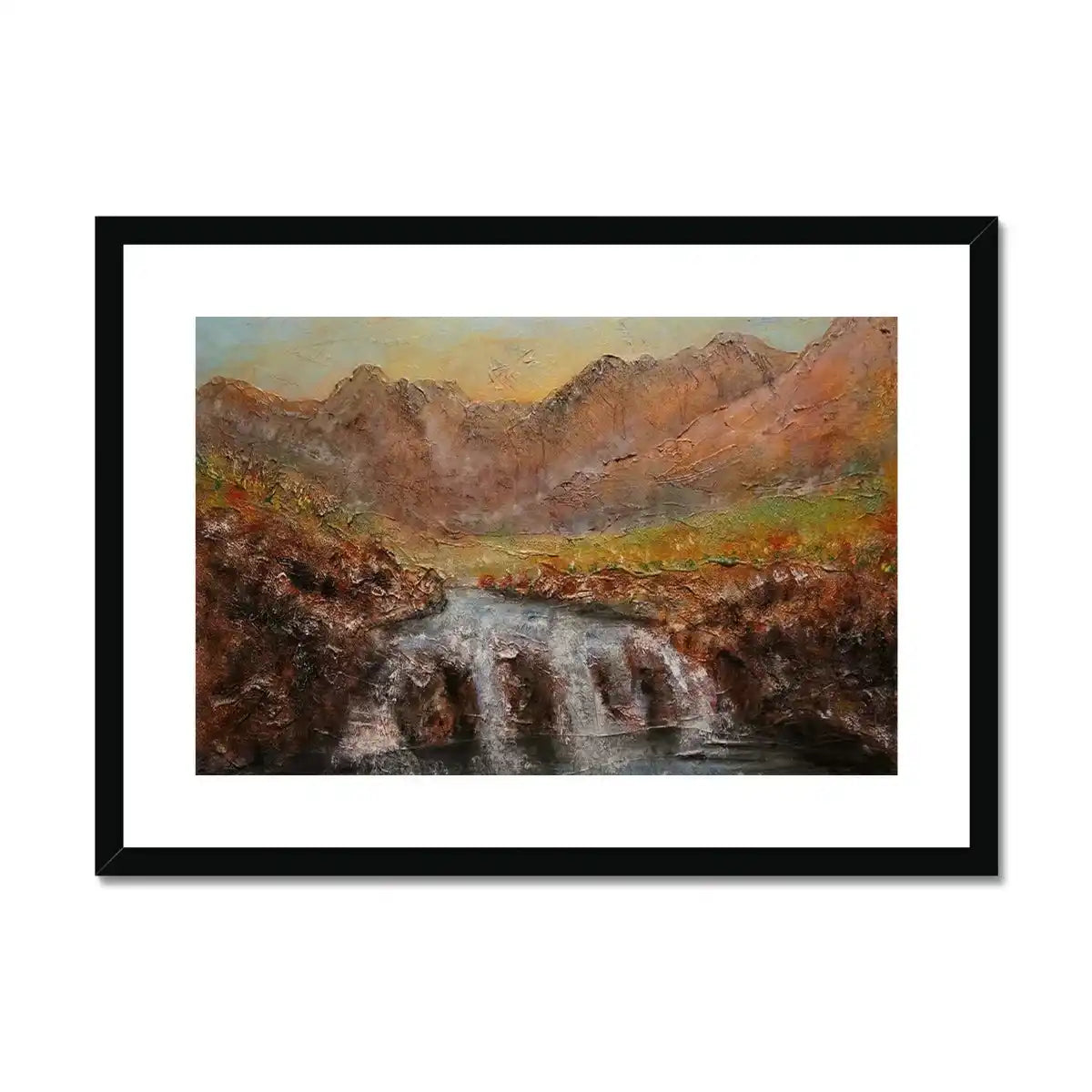 Fairy Pools Skye Dawn Framed & Mounted Print - Kevin Hunter