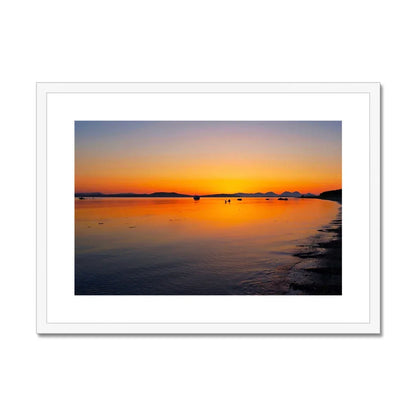 Gigha & Jura Sunset Framed Mounted Print - Kevin Hunter