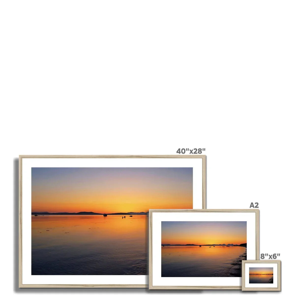 Gigha & Jura Sunset Framed Mounted Print - Kevin Hunter