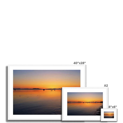 Gigha & Jura Sunset Framed Mounted Print - Kevin Hunter