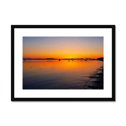 Gigha & Jura Sunset Framed Mounted Print - Kevin Hunter