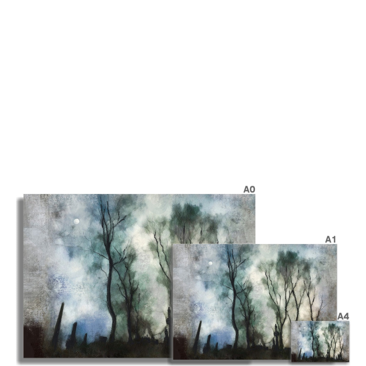 Glasgow Necropolis Moonlight Scotland Art Print - Kevin Hunter