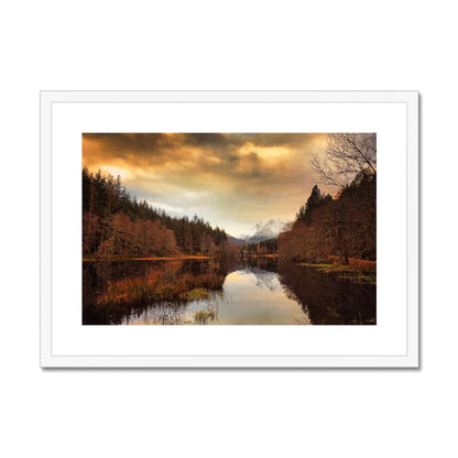 Glencoe Lochan Dusk Framed & Mounted Print - Kevin Hunter