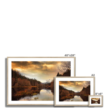 Glencoe Lochan Dusk Framed & Mounted Print - Kevin Hunter