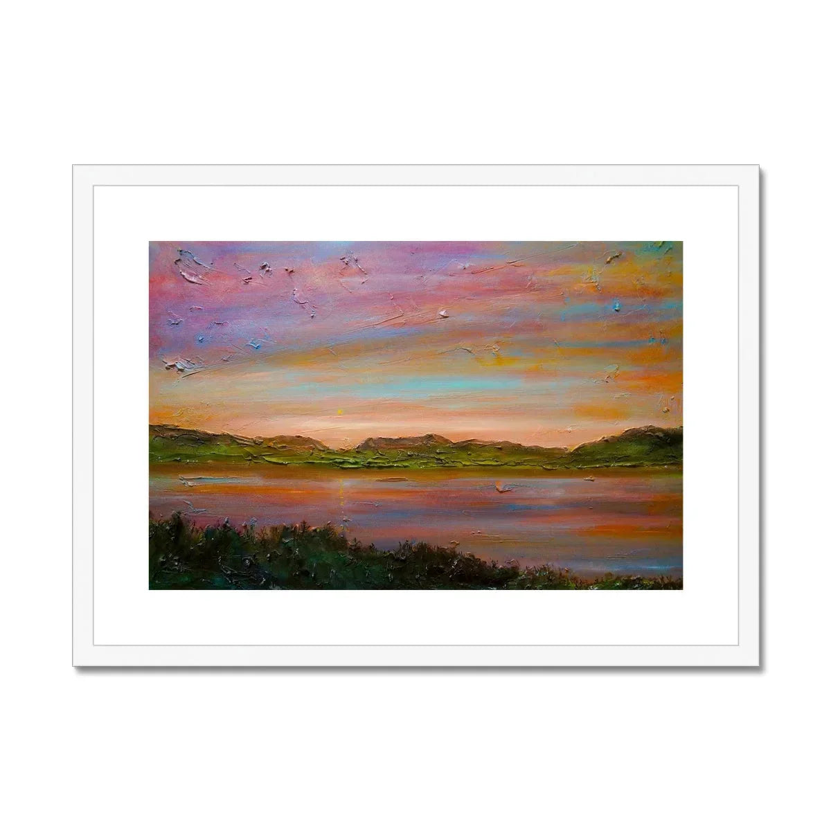 Gourock Golf Club Sunset Framed & Mounted Print - Kevin Hunter