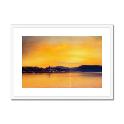 Gourock Sunset From Cardwell Bay Framed & Mounted Print - Kevin Hunter