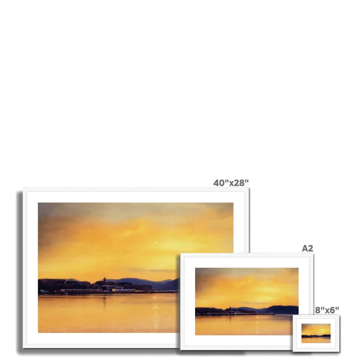 Gourock Sunset From Cardwell Bay Framed & Mounted Print - Kevin Hunter