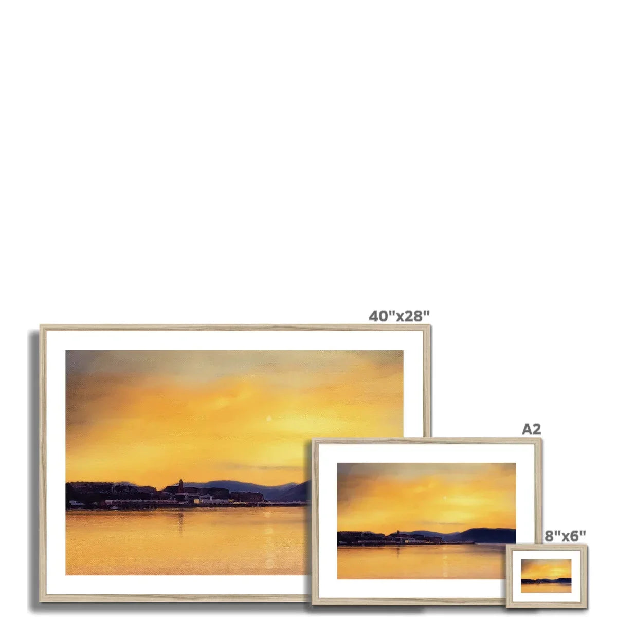 Gourock Sunset From Cardwell Bay Framed & Mounted Print - Kevin Hunter