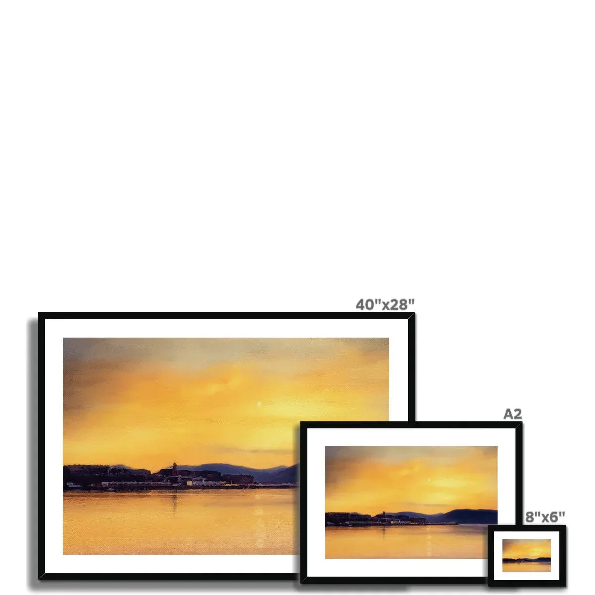 Gourock Sunset From Cardwell Bay Framed & Mounted Print - Kevin Hunter