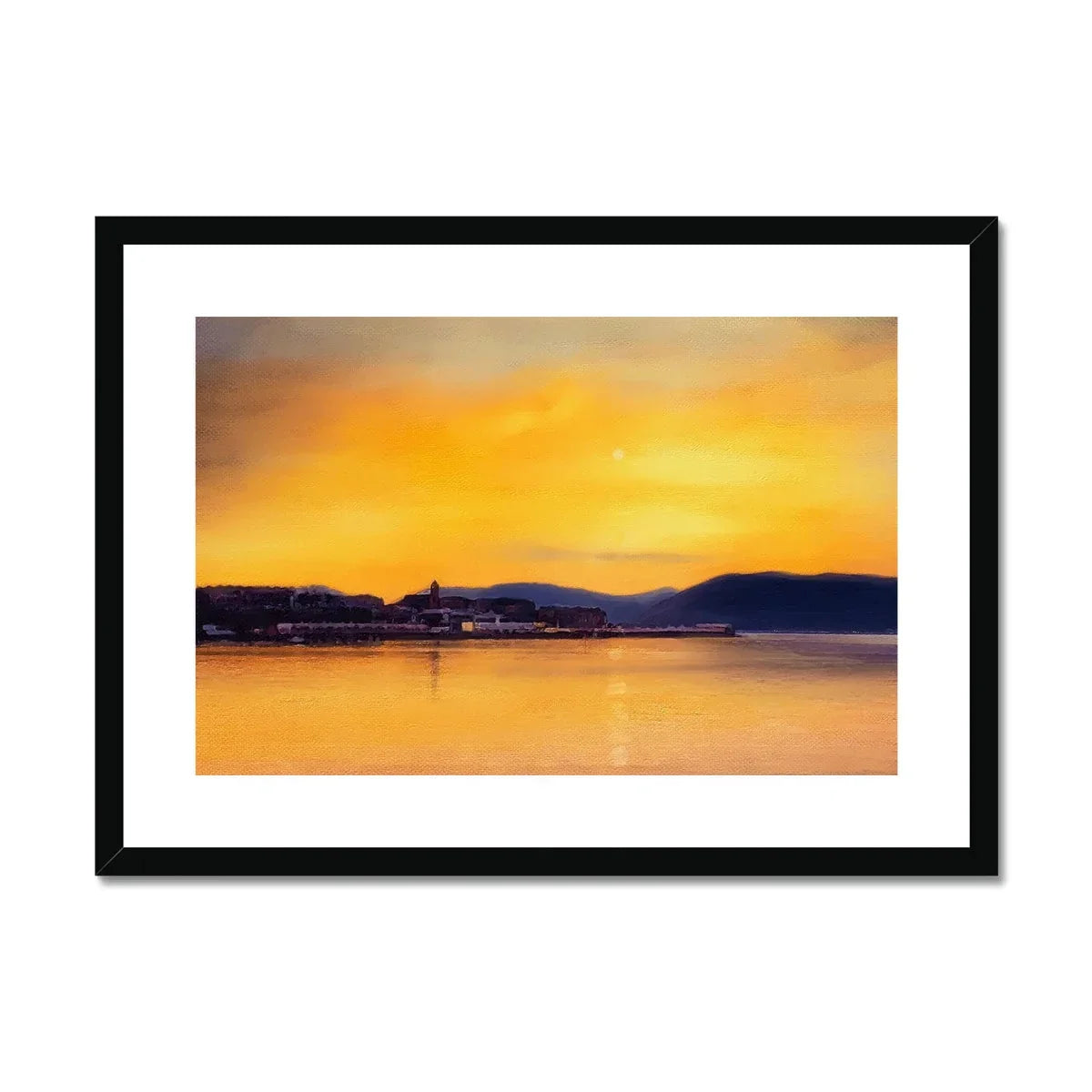 Gourock Sunset From Cardwell Bay Framed & Mounted Print - Kevin Hunter