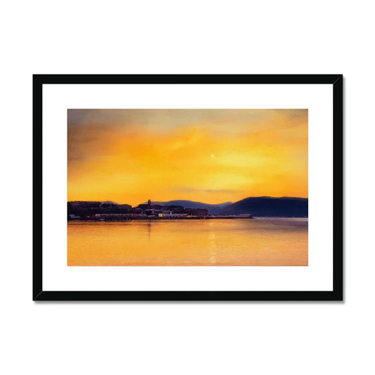 Gourock Sunset From Cardwell Bay Framed & Mounted Print - Kevin Hunter