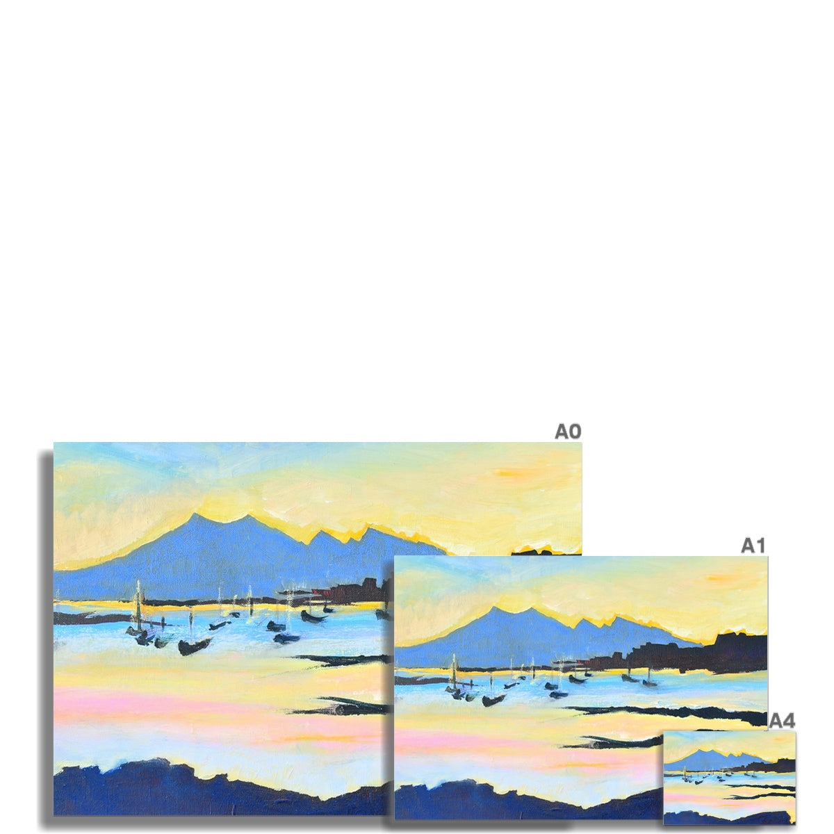 Isle of Arran from Millport Cumbrae Scotland Art Print - Milla Crann