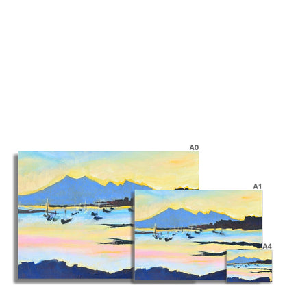 Isle of Arran from Millport Cumbrae Scotland Art Print - Milla Crann