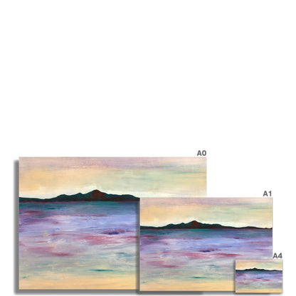 Light over the Isle of Arran Scotland Art Print - Milla Crann