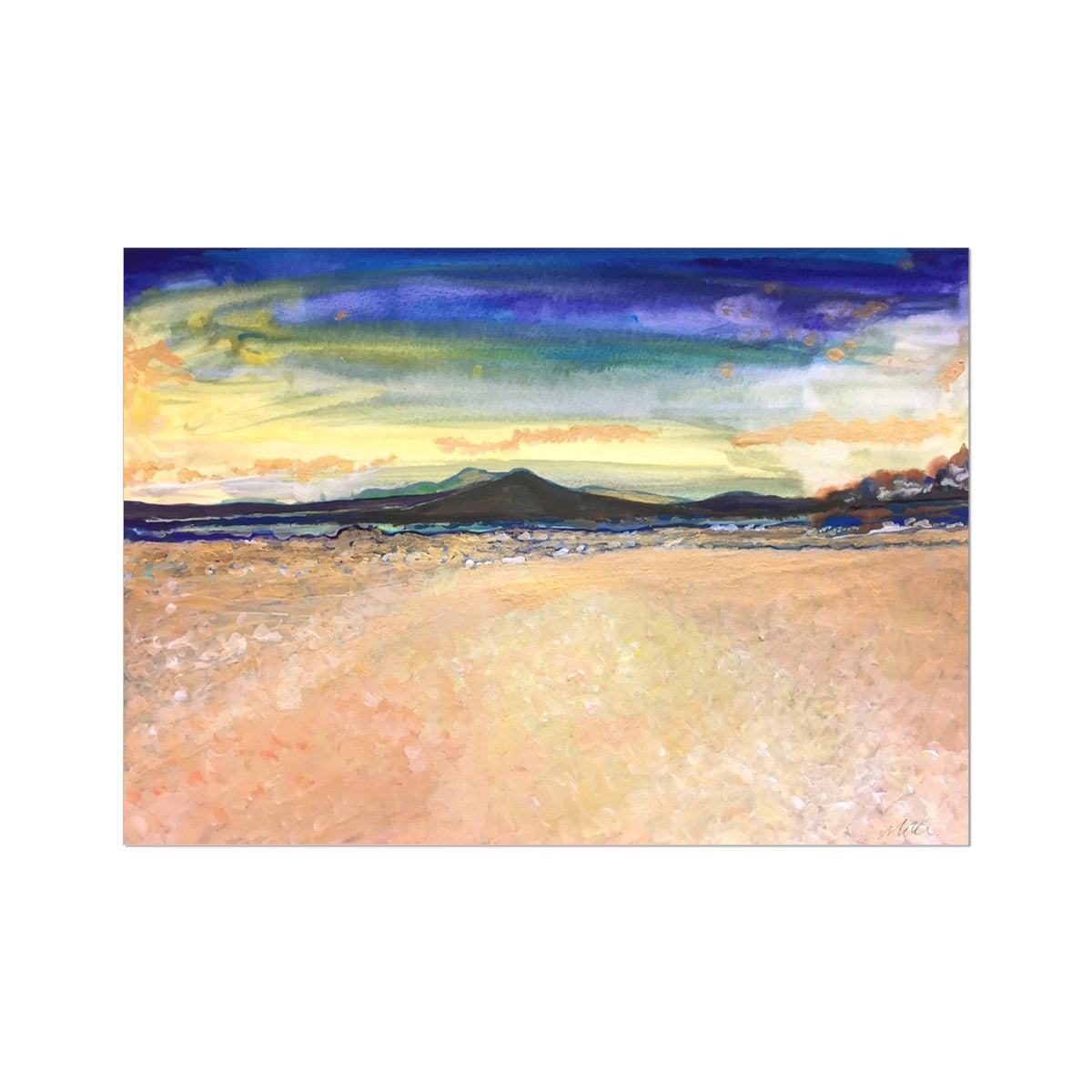 Lilac Skies Scotland Art Print - Milla Crann